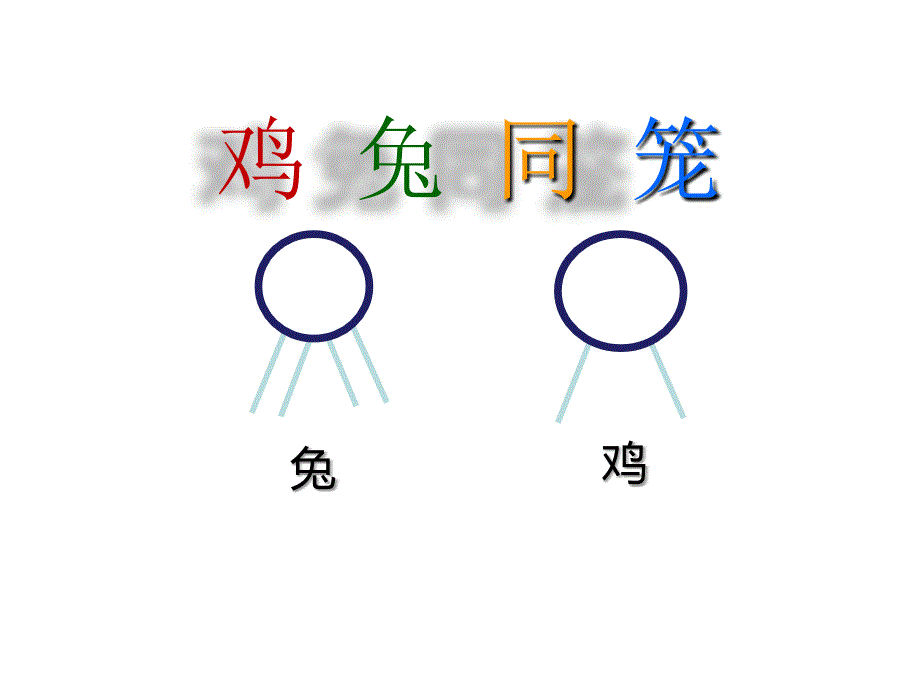 青岛版数学六年级下册课鸡兔同笼件课件_第1页