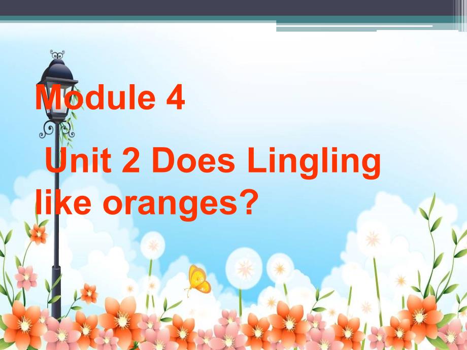 外研版三下M4U2-Does-lingling-like-oranges课件_第1页