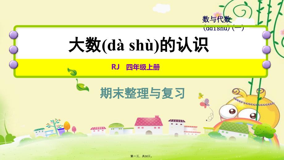 四年级数学上册期末复习课件专题一——数与代数大数的认识_第1页