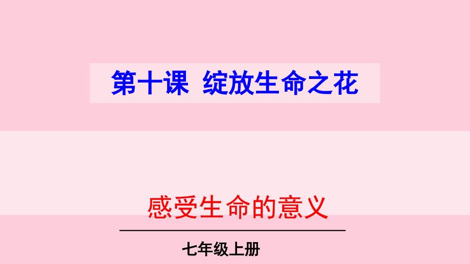 感受生命的意义优秀课件7-人教版_第1页