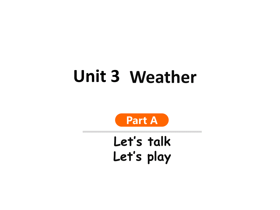 四年级下册英语Unit-3-Weather-Part-A-Let's-talk--Let's-play-人教PEP课件_第1页