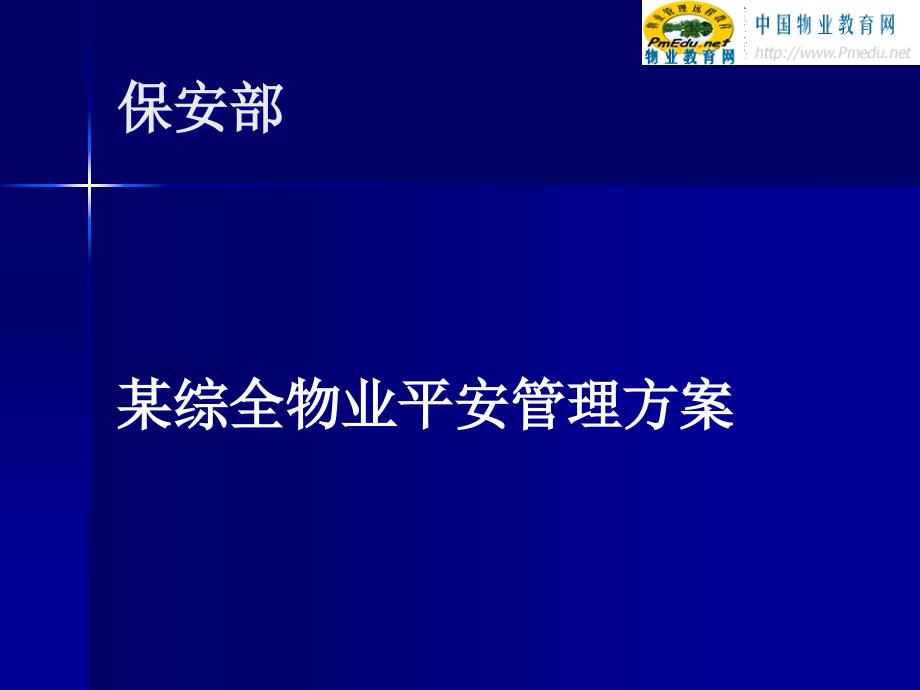 某综全物业安全管理方案_第1页