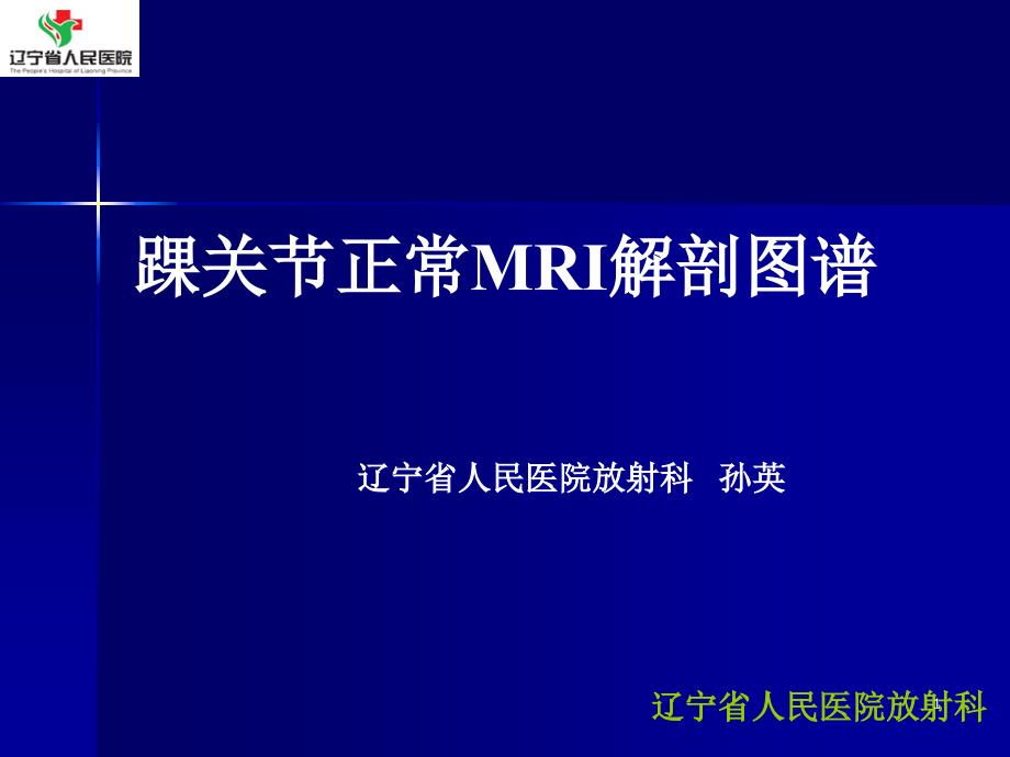 正常踝关节mri解剖课件_第1页