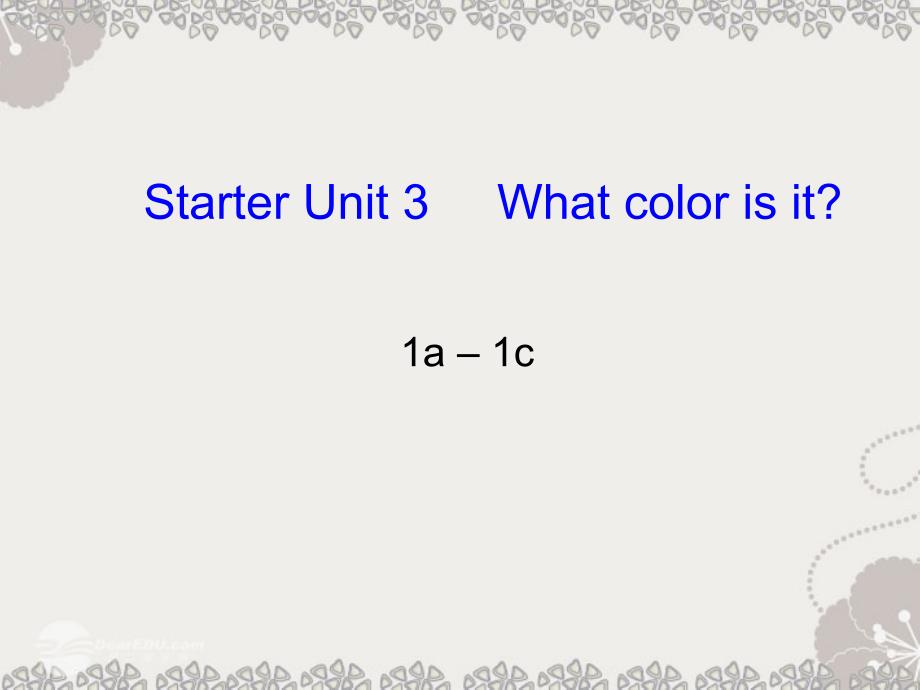 七年级的英语上册Starter_Unit31a-1c课件_第1页