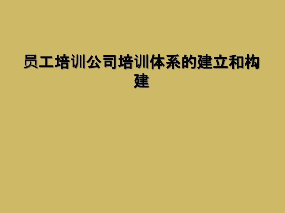 员工培训公司培训体系的建立和构建课件_第1页