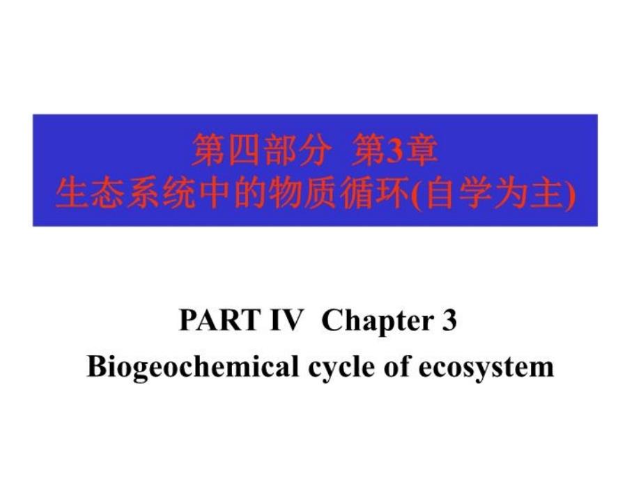 生态学-生态系统中的物质循环课件_第1页