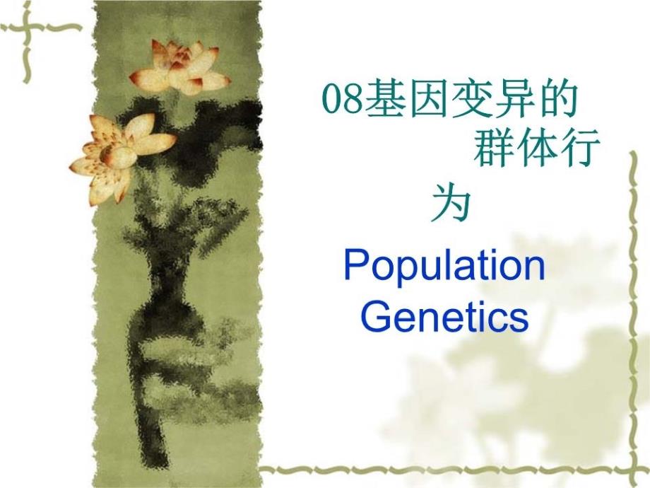 医学遗传学基因变异的群体行为课件_第1页