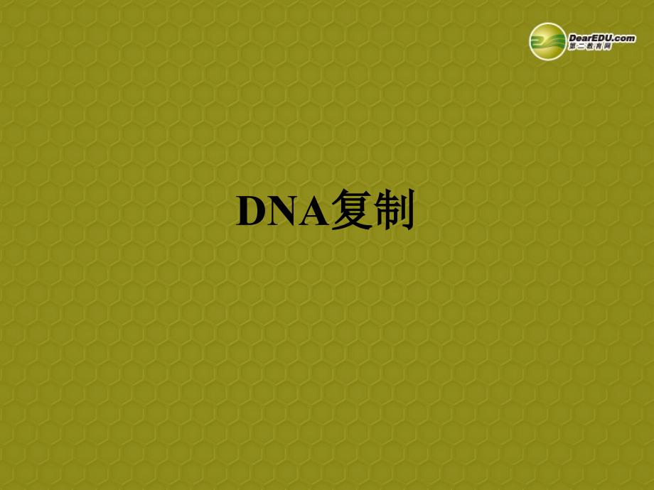 湖南省隆回县XX学校高考生物-第3节DNA的复制复习课件-必修2_第1页