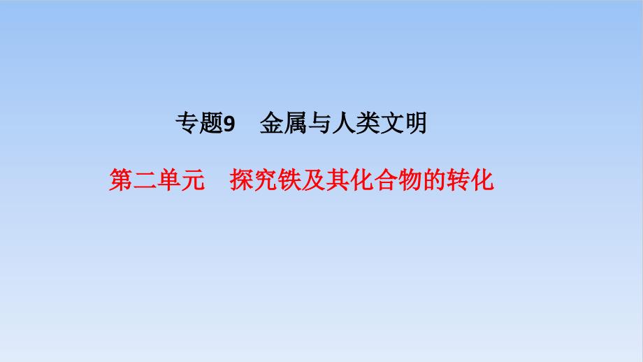 探究铁及其化合物的转化课件下学期高一化学苏教版必修第二册_第1页