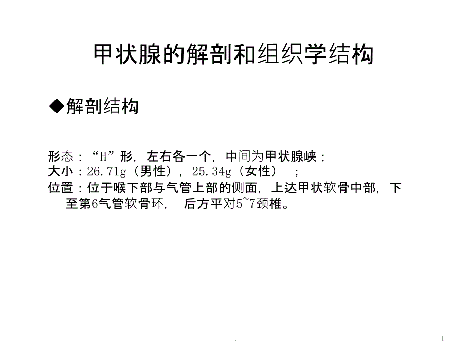 甲状腺的解剖和组织学结构PPT课件_第1页