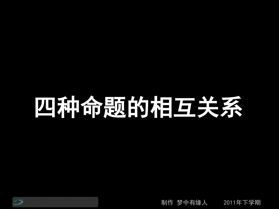 110902高二数学《四种命题的相互关系》(课件)_第1页